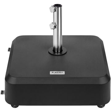 Commercial Umbrella Base with Wheels, Stainless Steel, 123 lbs