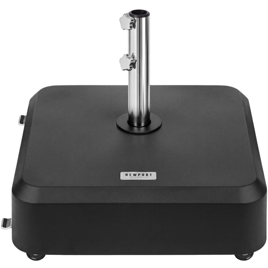 Commercial Umbrella Base with Wheels, Stainless Steel, 123 lbs