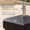 Commercial Umbrella Base with Wheels, Stainless Steel, 123 lbs