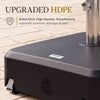 Commercial Umbrella Base with Wheels, Stainless Steel, 123 lbs