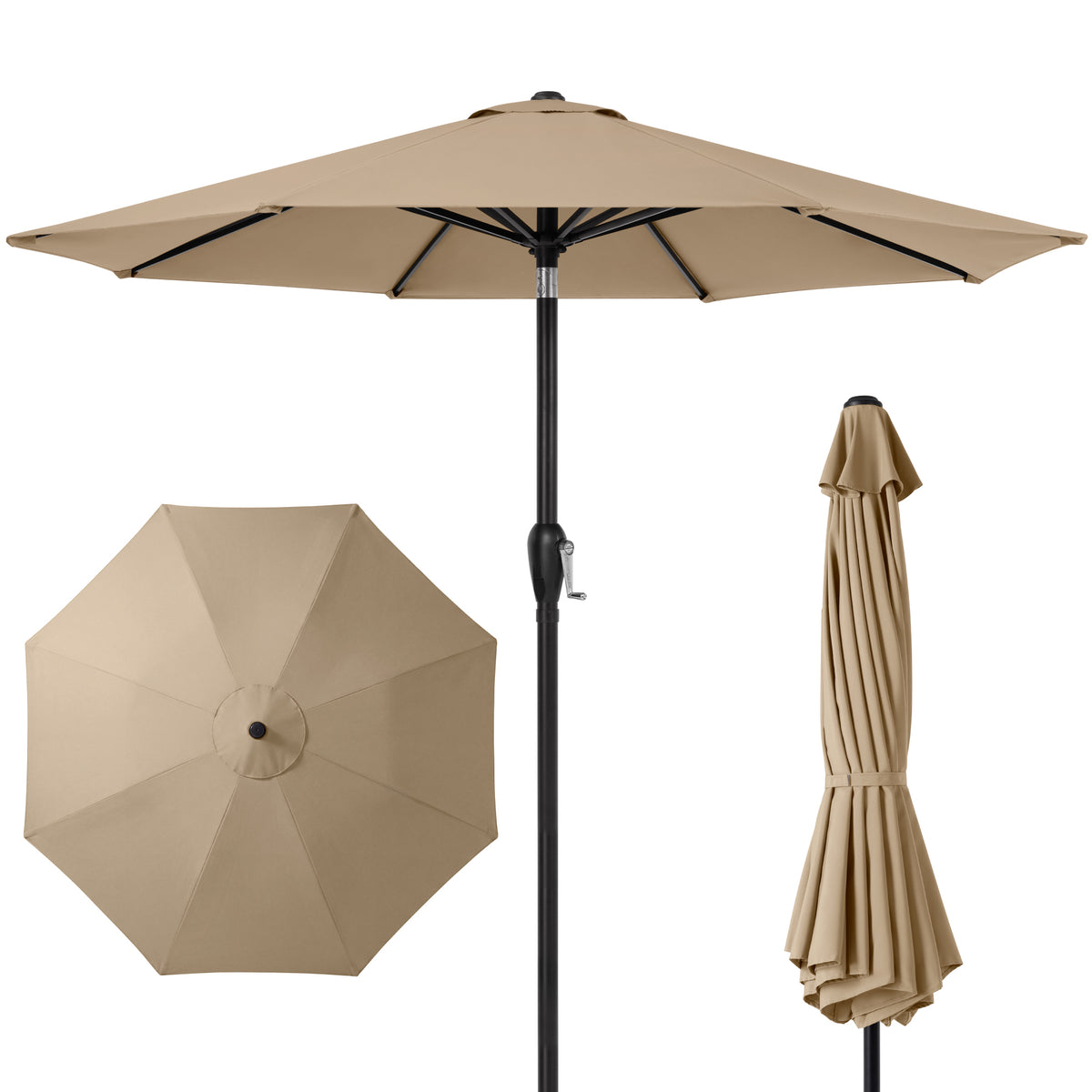 driscol tan patio umbrella 9ft Commercial Grade 5 Year No Fade Umbrella, Tilt & Crank, Alum – Newport Outdoor Color:Fasthouse DID 24 Gloss Red/Gold use:cover crank operation simplifies use Cleveland Browns fan gets