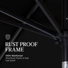 9ft Commercial Grade 5 Year No Fade Patio Umbrella, Tilt & Crank, Aluminum