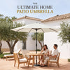 9ft Commercial Grade 5 Year No Fade Patio Umbrella, Tilt & Crank, Aluminum